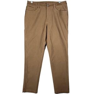 Lululemon Commission Pants Mens 29x30 Brown ABC Slim Straight Canvas Chino